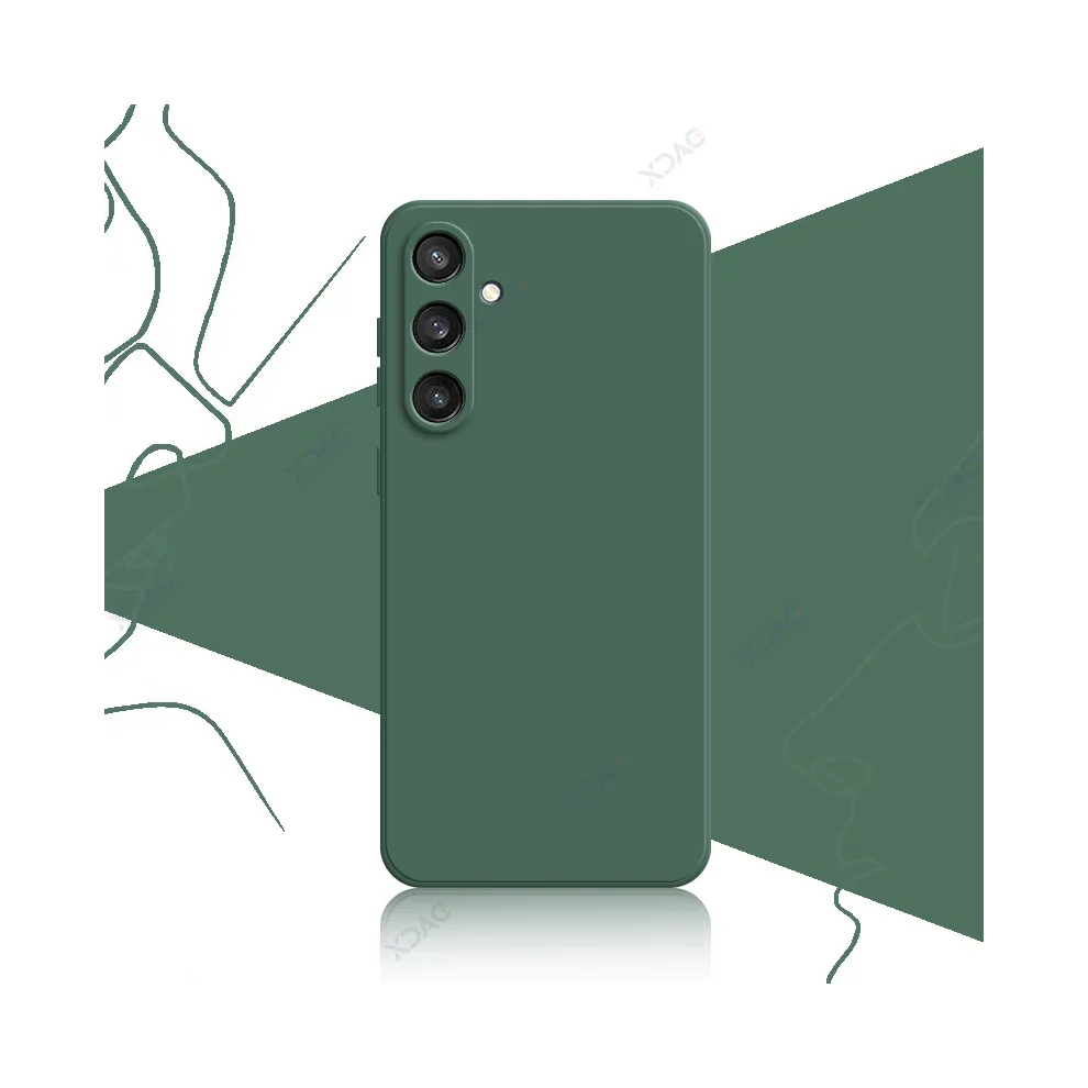 (Army Samsung S24 Plus) Luxury Square Liquid Silicone Cases For Samsung S2 Green 967854569544