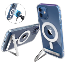 (Clear Case, For iPhone 11Pro) Magnetic Mobile Phone Case with Kickstand for iPho