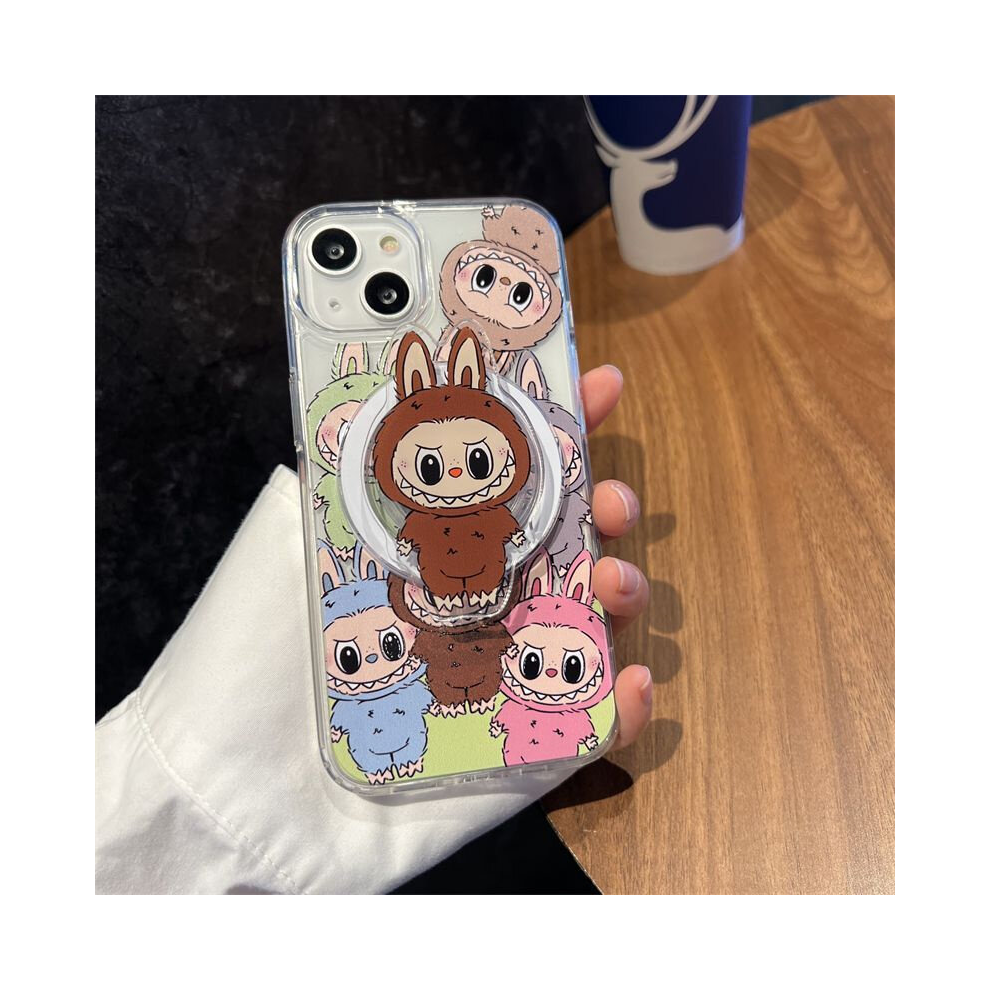 (S12908, Samsung S24FE) Cartoon Labubu Holder Magsafe Magnetic Phone Case