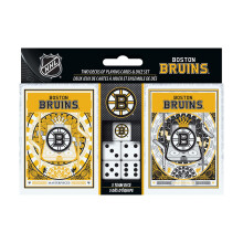 MasterPieces Game Day - NHL Boston Bruins 2-pack spelkort och trningspaket - Officiellt licensierat set fr vuxna och familj