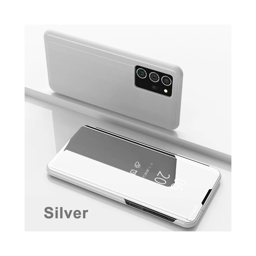 (, Galaxy A34 5G) Smart View Mirror Flip Case For Samsung Galaxy A55 Silver 967854584332