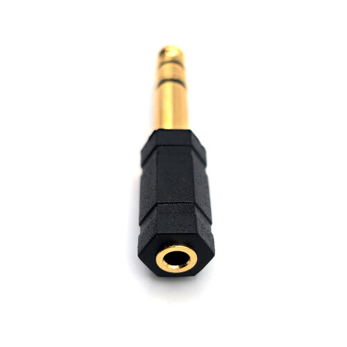 6.3mm Jack to 3.5mm Stereo Headphone Jack Socket Adapter - NEW 1