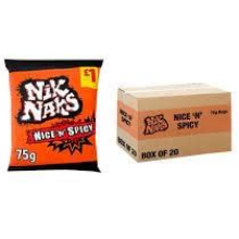 Nik Naks Flavour Corn Snack £1 20 x 75g (Nice & Spicy)