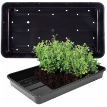 12 x Plastic Heavy Duty Seed Trays With Strong Rim For Extra Rigidity