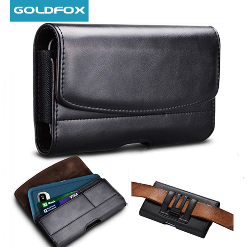 (XL) Universal Leather Phone Holster Belt Case Mobile P 1