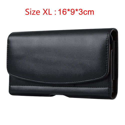 (XL) Universal Leather Phone Holster Belt Case Mobile P