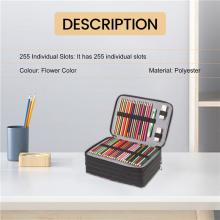250 Slots Colored Pencil Case Organizer with 5 Layer Zipper-Large Capacity Pens Storage Holder Bag for Student Artist C