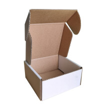 50 pakke lille forsendelsesboks 4x4x2 '' korrugeret mailer wonfer papkasse hvid