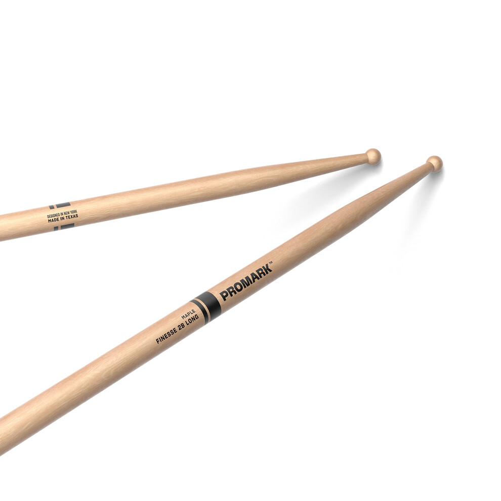 Bacchette Promark Finesse 2B Maple Long, Punta Arrotondata