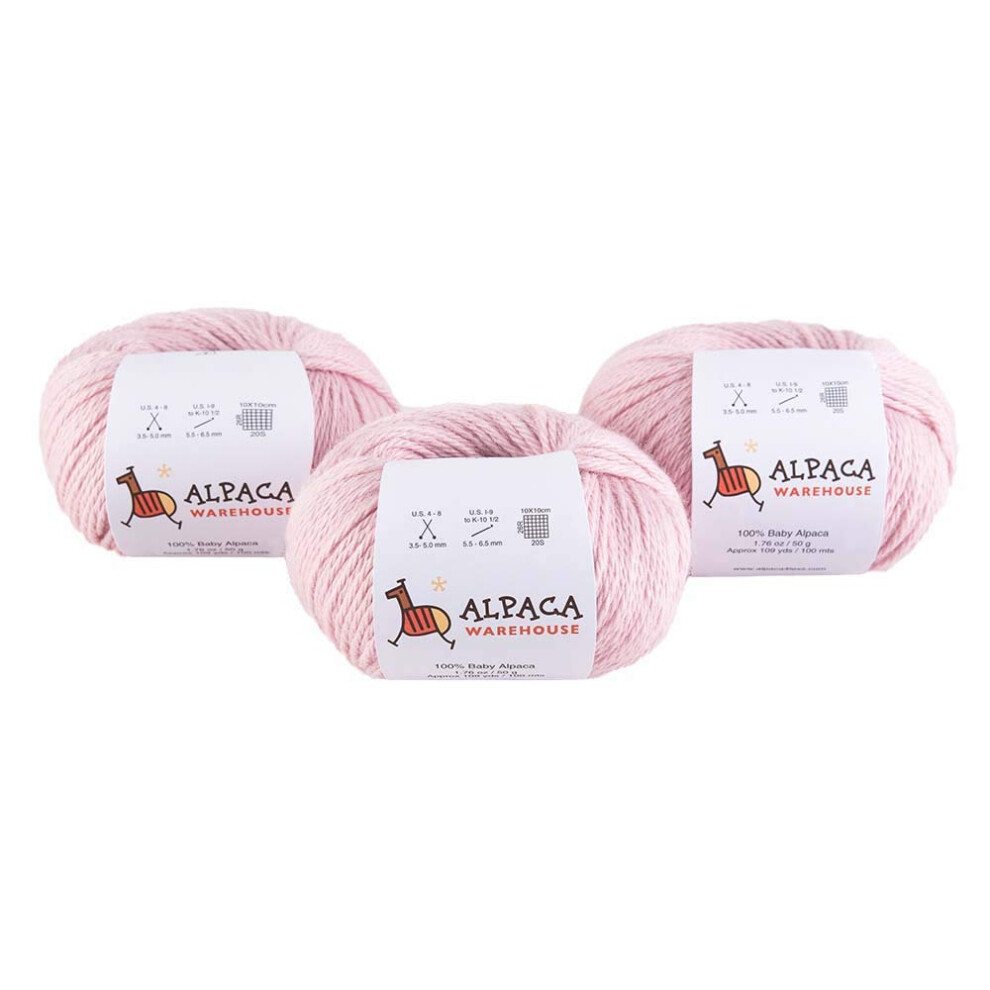 Zestaw 3 Motkw Welny Z Alpaki, 100% Baby Alpaca, Gramatura Dk - Wyprodukowano W Peru - Niebiansko Miekki I Idealny Do Robienia Na Drutach I Szyd-image