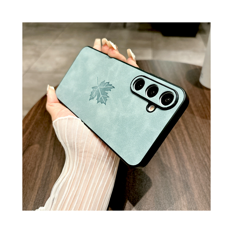(Light For Samsung S21 Fe) Retro Leather Case For Samsung Galaxy S25 A55 A54 Blue 967854549249