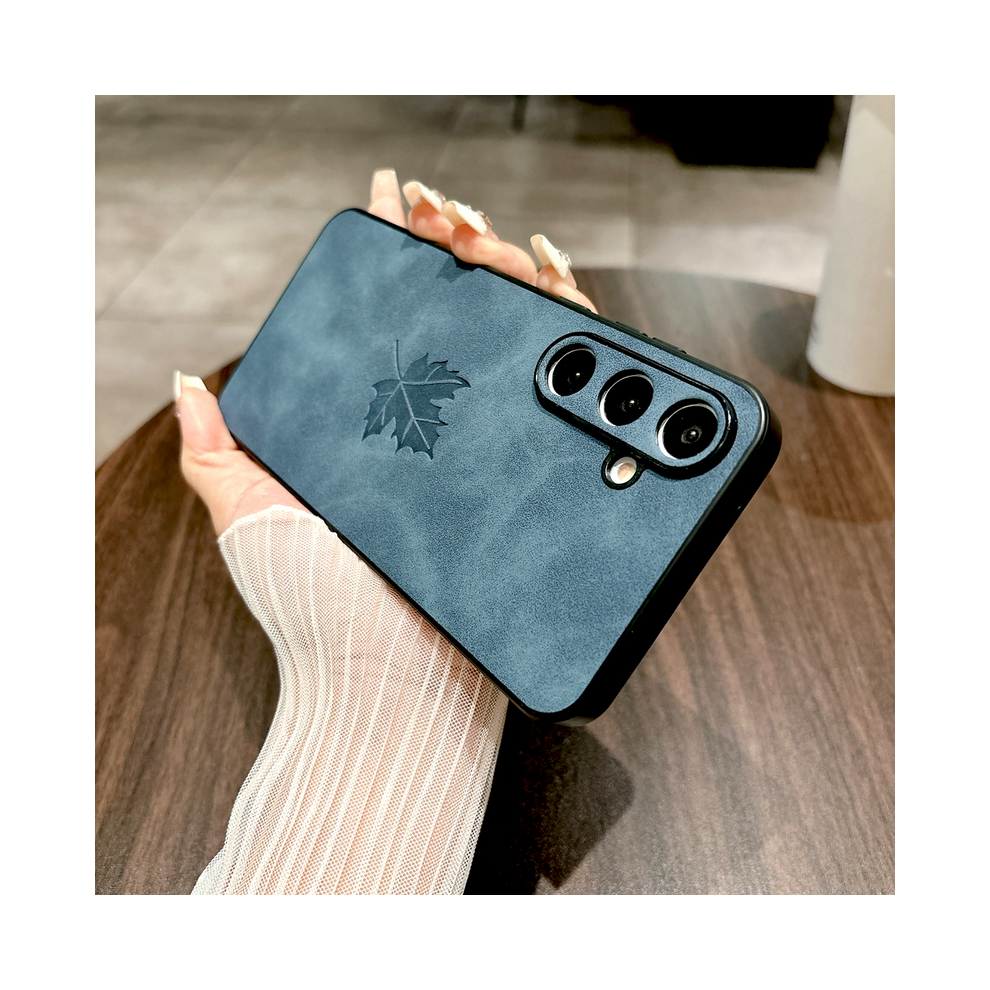 (Dark For Samsung S21) Retro Leather Case For Samsung Galaxy S25 A55 A54 Blue 967854549324