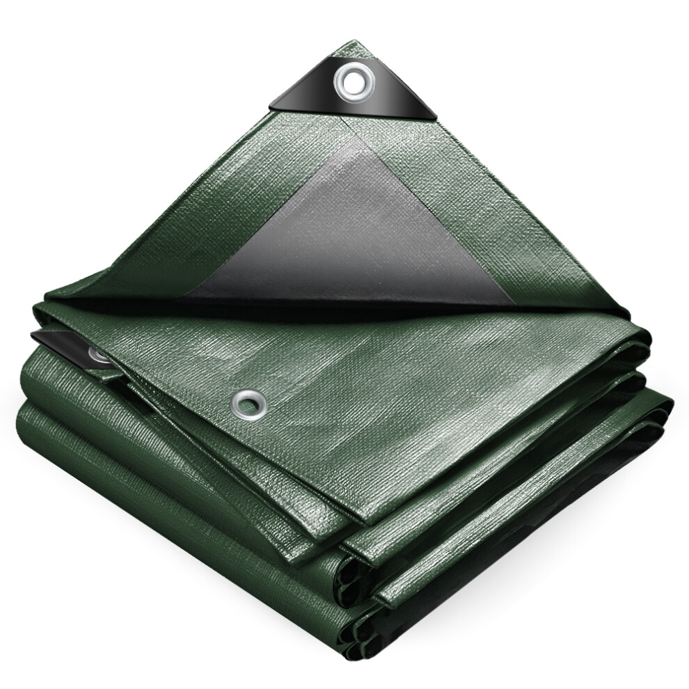 (Green, 1.5X6m) Vounot Tarpaulin Heavy Duty 240Gsm Waterproof Tarp 6973424414804