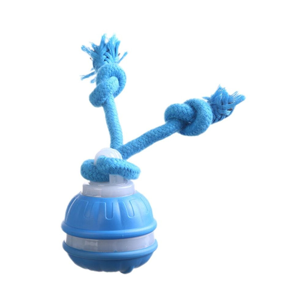 (Blue) Interactive Auto Electric Rolling Ball Toys For Cat & Dog Pet Smart Automatic Teaser Usb Rechargeable Puppy Toy Blue