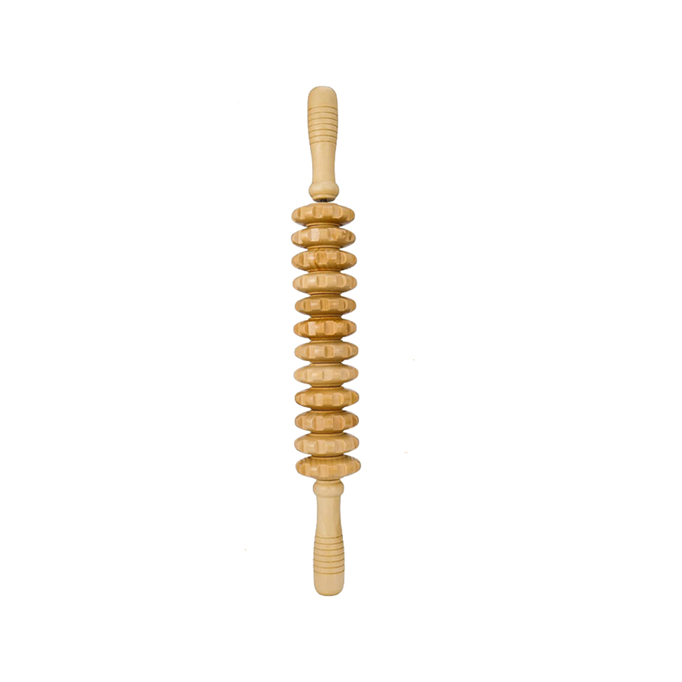 Torribaly 12 Rollers Wooden Massager Curved Exercise Roller Sticks Full Body Wood Therapy Massage Tools Muscle Pain Release