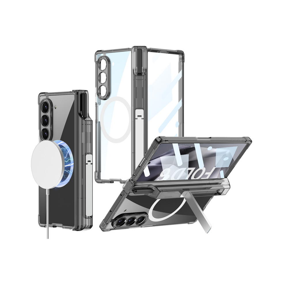 (, For Samsung Z Fold 6) For Samsung Galaxy Z Fold 6 Magsafe Case Transpare Black 967854637120