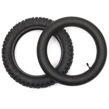 (1 set) Pneumatico e camera d'aria per moto da cross 3.00-12 - Pneumatico e camera d'aria tassellati 80/200-12 di ricambio universale per motocro