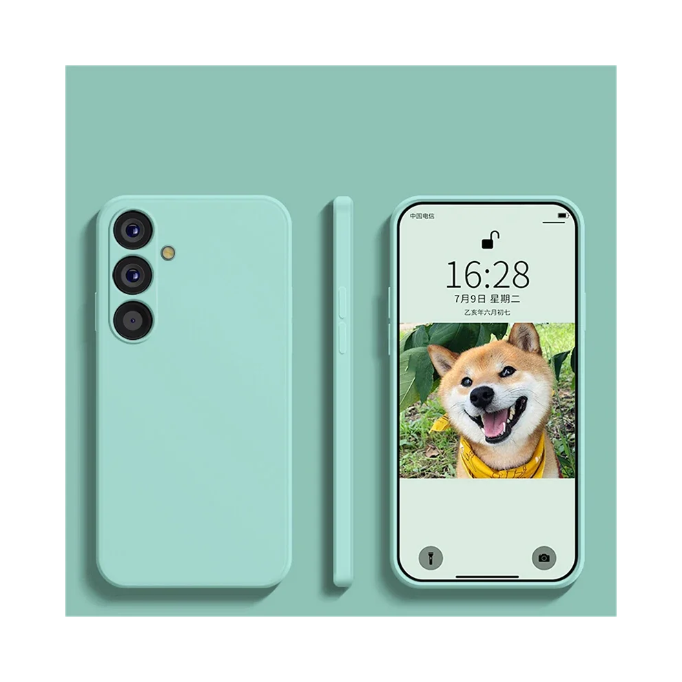 (Cyan Galaxy S24 Ultra) For Samsung A54 Case Liquid Silicone Phone Cases Blue 967854636789