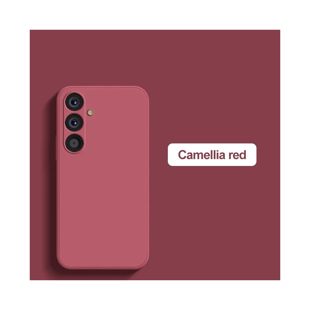 (Camellia Galaxy S24 Ultra) For Samsung A54 Case Liquid Silicone Phone Cases Red 967854636741