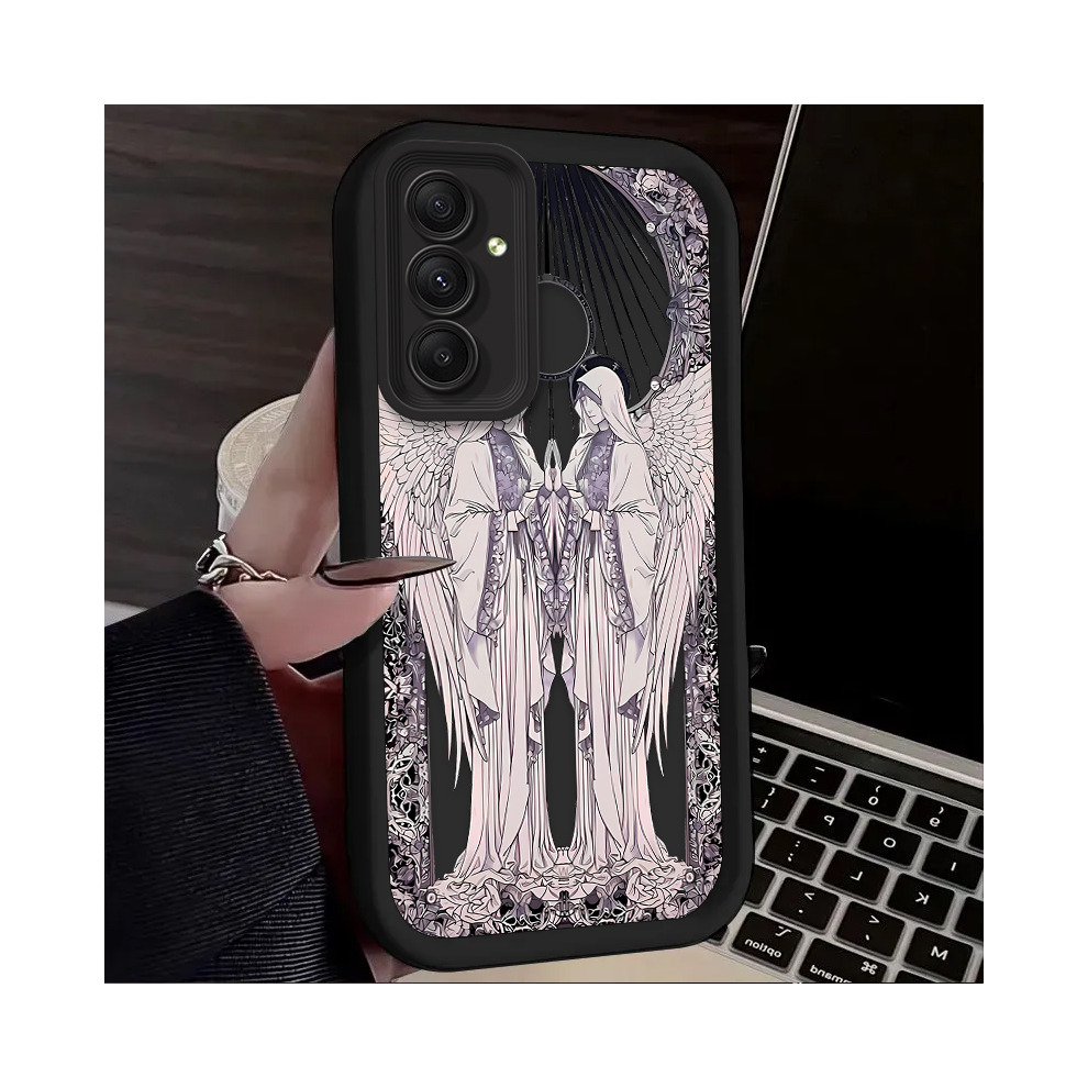 (8, S23 Fe) Retro Punk Angel Case For Samsung Galaxy S24 Black 967854616842