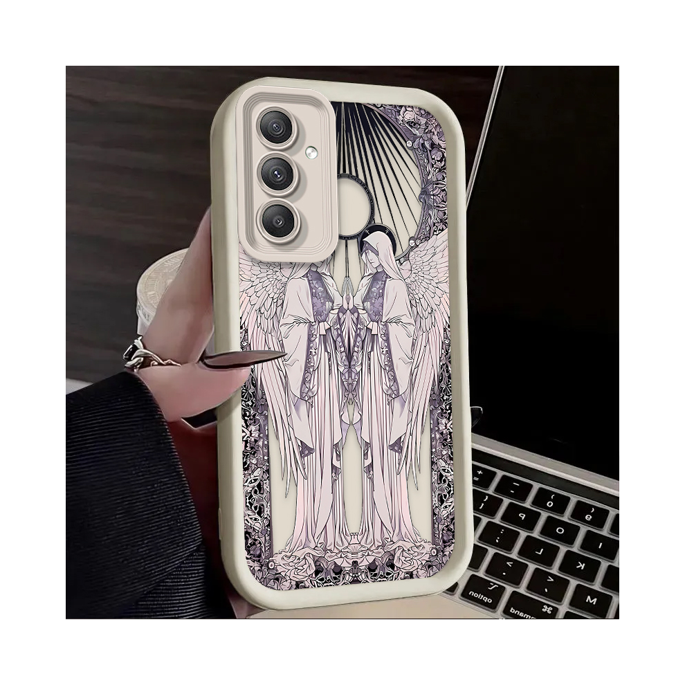 (7, S23 Ultra) Retro Punk Angel Case For Samsung Galaxy S24 Black 967854617184