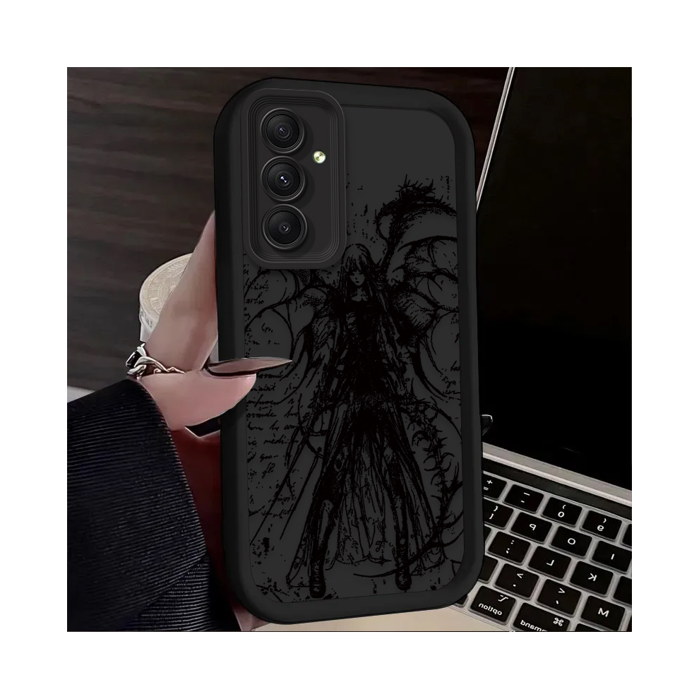 (2, S23 Fe) Retro Punk Angel Case For Samsung Galaxy S24 Black 967854617207