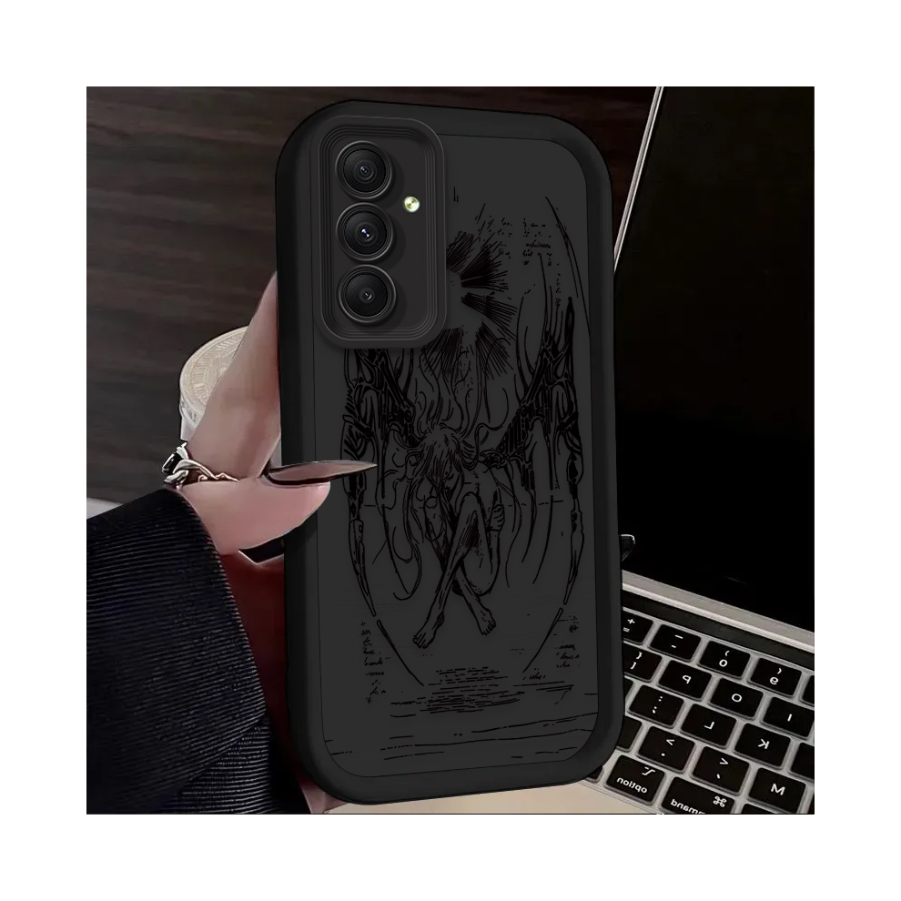(6, S23 Ultra) Retro Punk Angel Case For Samsung Galaxy S24 Black 967854617283