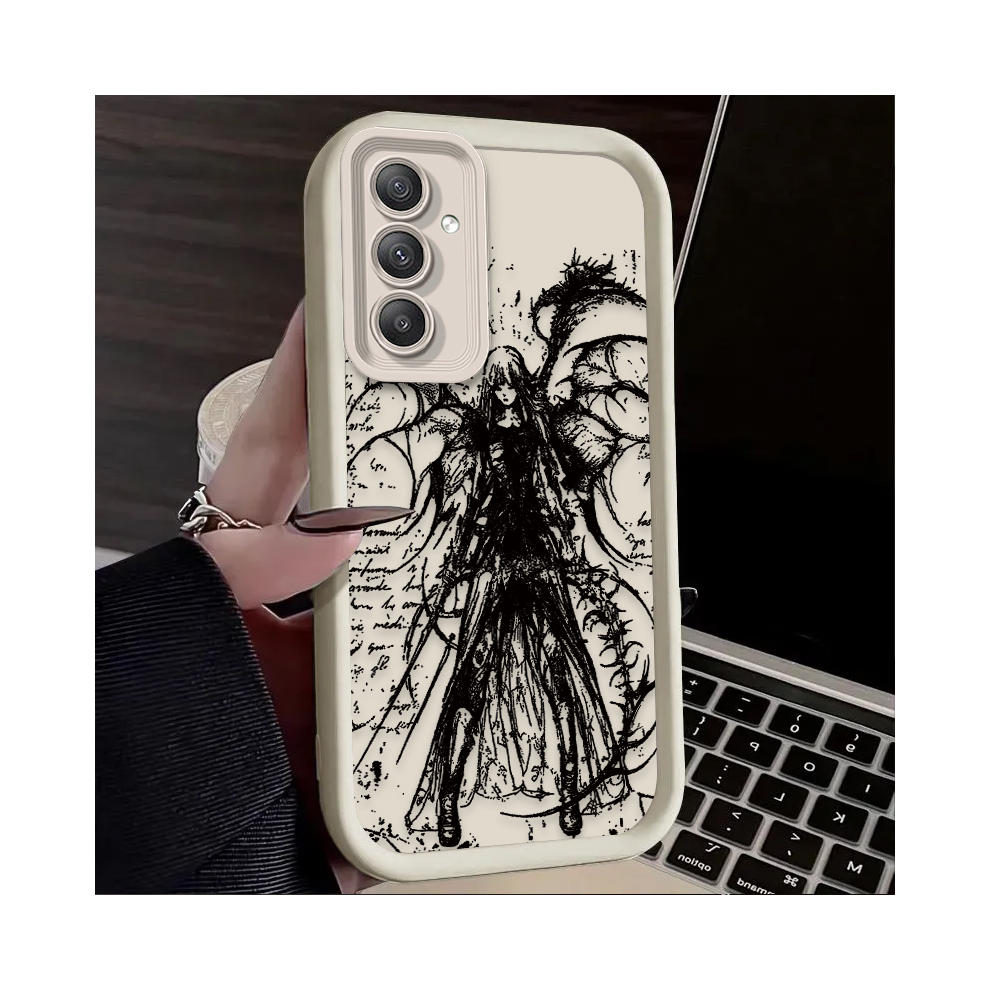 (1, S23 Fe) Retro Punk Angel Case For Samsung Galaxy S24 Black 967854617221
