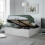 Bedmaster (King Size) Dawson White Wooden Ottoman Storage Bed 1