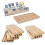ESSAJOY Ξύλινα Ράφια Domino Set των 8 για Mexican Train 1