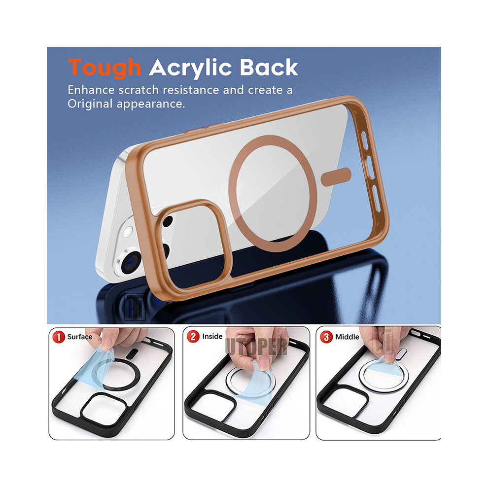 (Desert For Iphone 16 Plus) Luxury Thin Slim Transparent Non Yellowing Case Fo Gold 967854622621