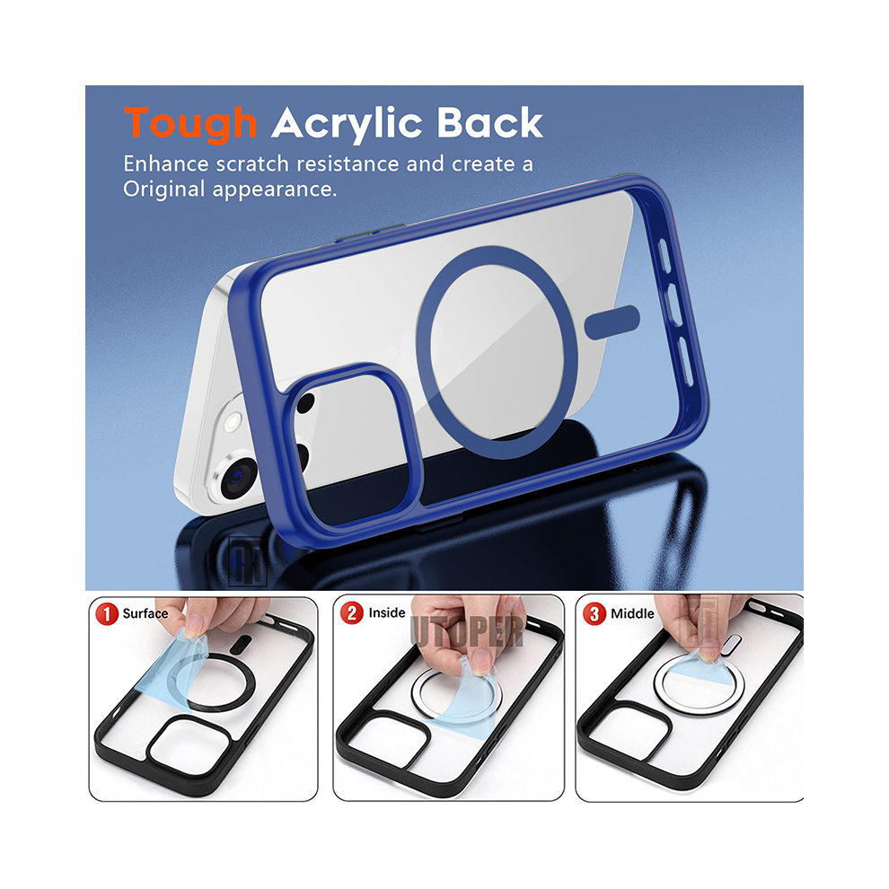 (, For Iphone 14) Luxury Thin Slim Transparent Non Yellowing Case Fo Blue 967854623970