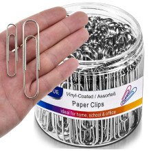 Vinaco-paperiliittimet, liukumattomat, 100 kpl, suuret paperiliittimet, 50 mm, kestävät ja ruostumattomat jättipaperiliittimet. Sopii erinomaises
