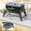 Outsunny Outsunny Folding Charcoal Barbecue Grill, Portable BBQ for Camping, Black 3
