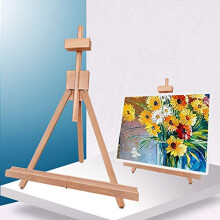 Miratuso Maleri Esmelfoldning Tr? bordplade Easel Stand holder h?jest til 22 """" l?rred b?rbart desktop staffeli egnet til kunstnere begyndere stu