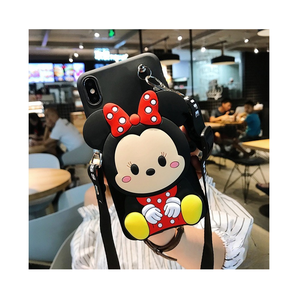 (Minnie, Galaxy S9) 3D Cartoon Kitty Wallet Phone Case For Samsung Gal 967854656459