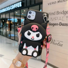 (Kuromi, Galaxy S10) 3D Cartoon Kitty Wallet Phone Case For Samsung Gal