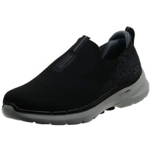 Skechers herr Gowalk 6 - Stretch Fit Slip-on Sport Skosko, Svart/Grå, 10.5 X-Bred US