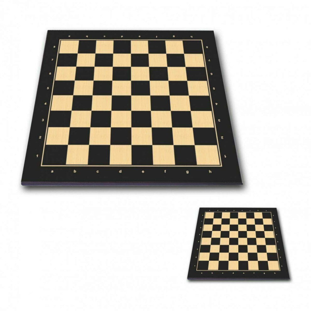 Schach- Und Spieleladen Muba Professionelles Turnierschachbrett 5P Schwarz - 2 Zoll / 50 Mm Feld - 20 Zoll Gr E-image