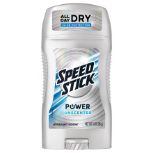 Speed Stick Men's Antiperspirant Deodorant Unscented 3 Ounce 4 Pack