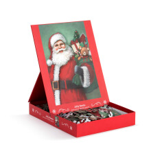 DEMDACO Jolly Santa Rosy Red 400 stukjes 24 x 18 kartonnen vakantiefamiliepuzzel