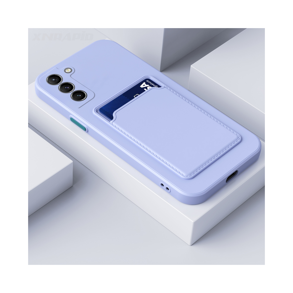 (, For Galaxy S23 Ultra) Soft Silicon Card Slot Holder Case For Samsung Gal Purple 967854688320