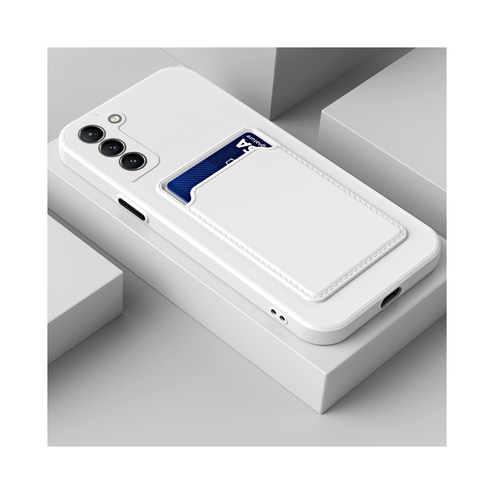 (, For Galaxy S22 Ultra) Soft Silicon Card Slot Holder Case For Samsung Gal White 967854688566