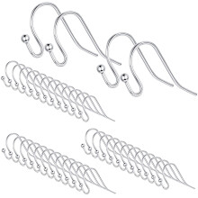Crochets de boucle d'oreille [200 pc / 100 paires] Gold plaque or plaque hypoallergenique de boucles d'oreille Crochet de poisson pour boucles d'