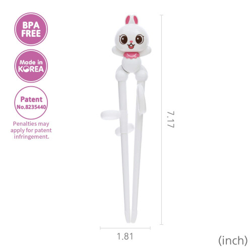Edison Friends Witte Konijn Eetstokjes, Training Eetstokjes voor Beginners 1