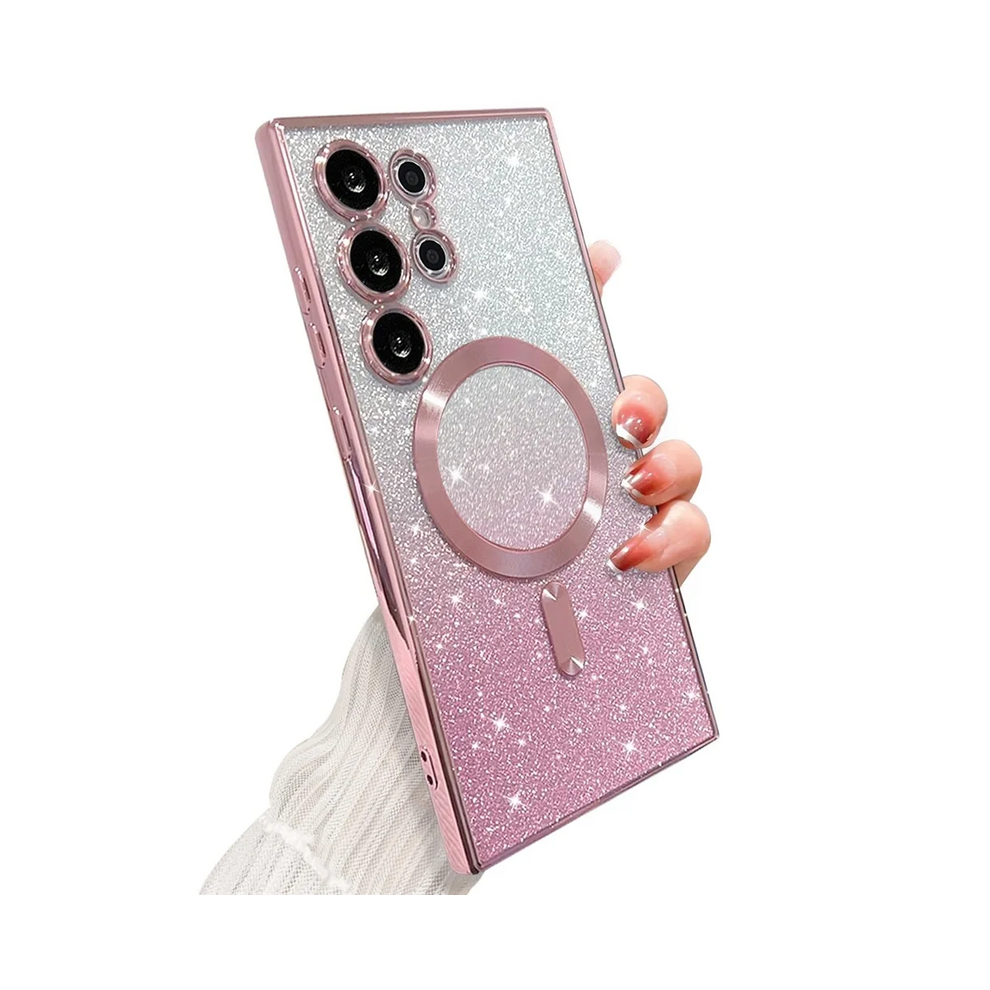 (, For Galaxy S24 Plus) Sparkle Cover For Samsung Galaxy S25 S24 S23 Plus Pink 967854688849