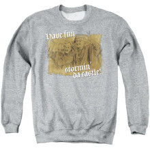 Trevco Sportswear PB109H-AS-6 Princess Bride Stormin Da Castle Adult Crewneck Sweatshirt, Athletic Heather - 3X