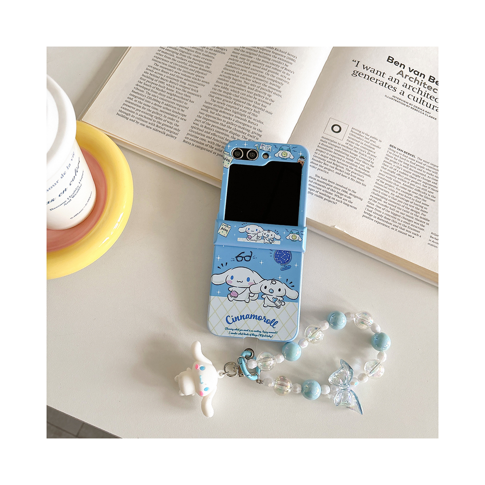 (With Lanyard 4, For Samsung Z Flip 4) Cute Candy Hello Kitty Kuromi With Lanyard Phone C 967854713480