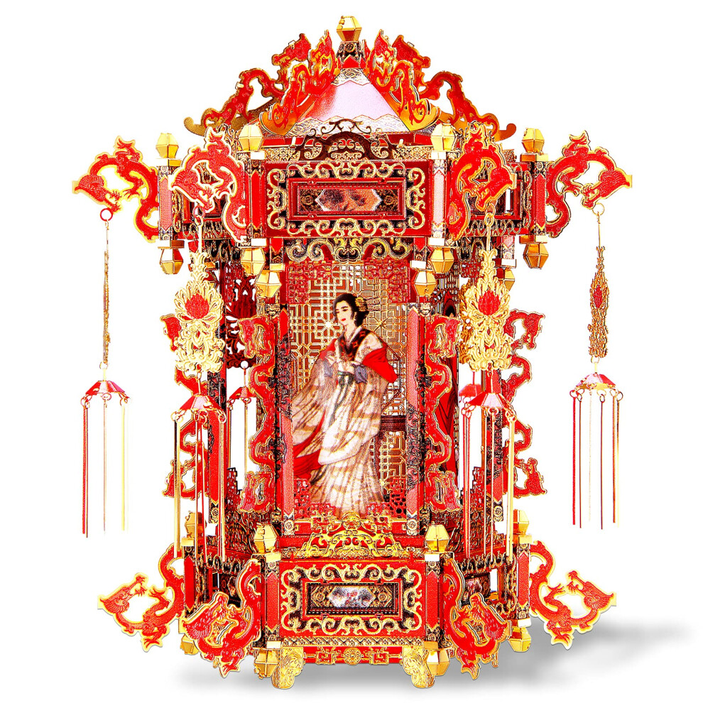 Piececool 3D Puzzles for Adults  Palace Lantern DIY 3D Metal Models Kit Chinese Traditional Culture 3D Models Puzzle Fidget Toys Hobbies for Men  Grea-image-OPC-PGDW262-NEW