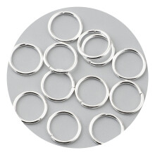 HDSupplies 200 kpl - 8 mm:n hyppyrenkaat kiiltvll hopeanvrisell pinnoituksella - 18 gauge (paksuus 1 mm)